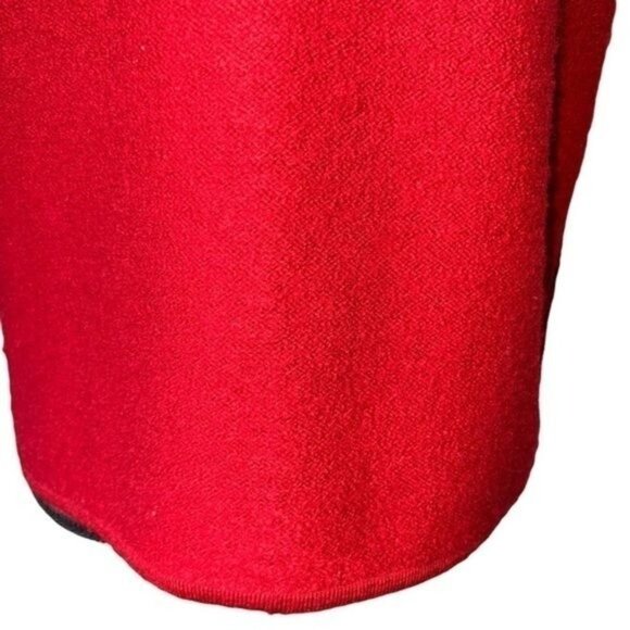 Crystal-Kobe Womens Wool Houndstooth Zip-Up Sweater Vest Red & Black Vintage Siz - Picture 9 of 11